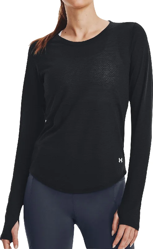 Women's Clothing Apparel Sets Under Armour Streaker Long Sleeve Womens Running Top - Black