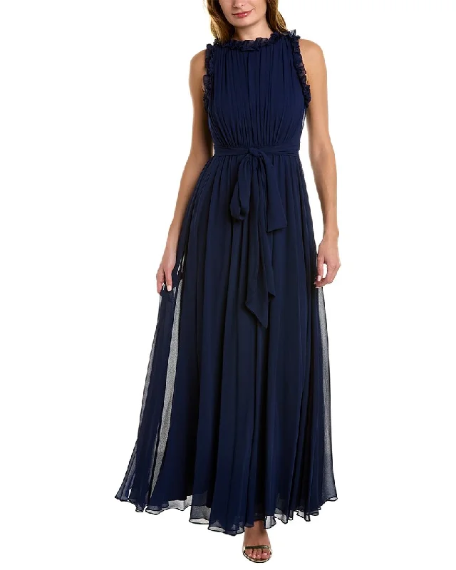 Women's Occasion Wear Apparel Badgley Mischka Ruffle Trim Gown