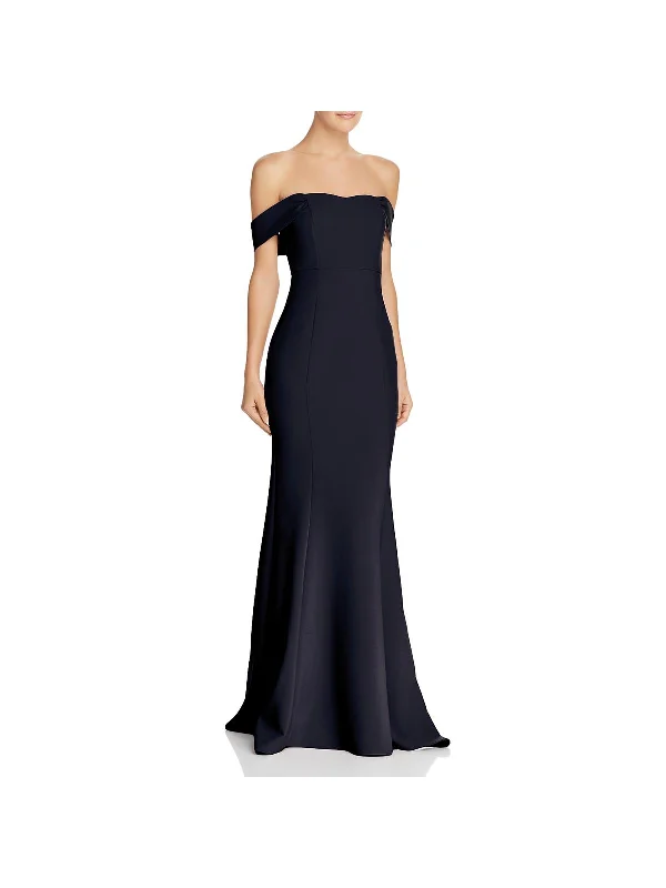 Women's Resort Apparel Bartolli Womens Off-The-Shoulder Mermaid Evening Dress