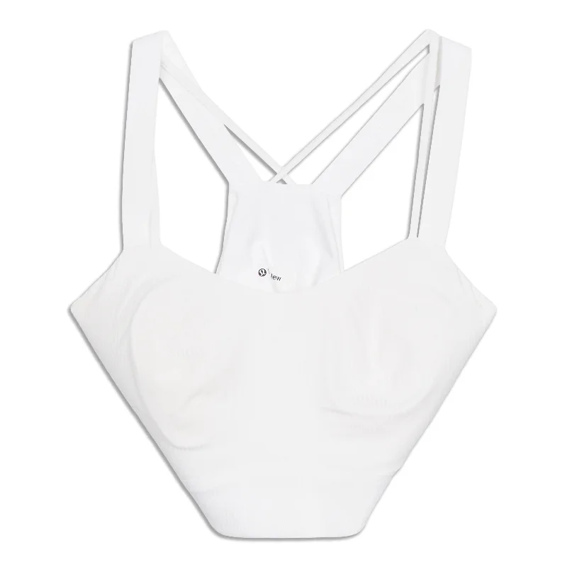 Women's Attire Like A Cloud Ribbed Longline Bra - Resale