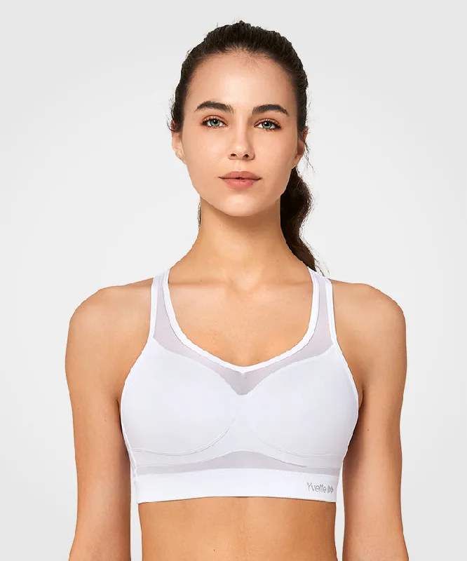 Stylish And Comfortable Clothing For Women Shift Racerback Mesh Padded Running Bra | Women's High Support Sports Bra