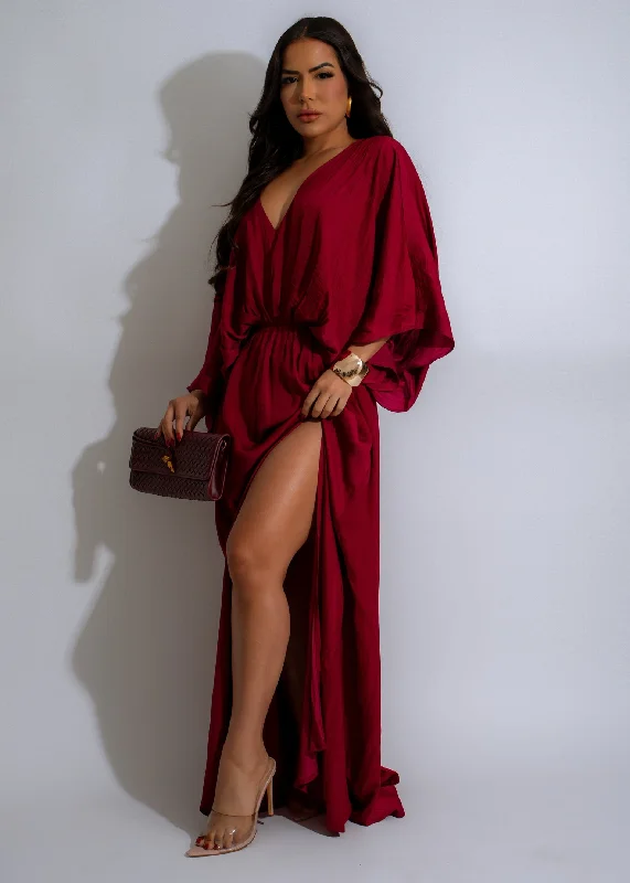 Comfortable Lounge Clothing Siren’s Allure Maxi Dress Red