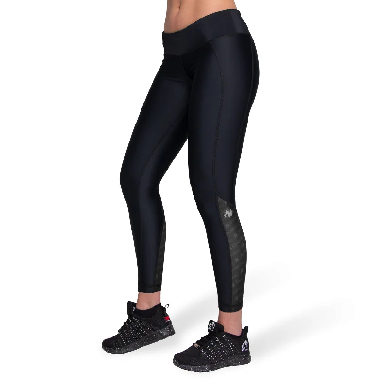 Vintage-Inspired Women's Apparel Carlin Compression Tight - Black/Black