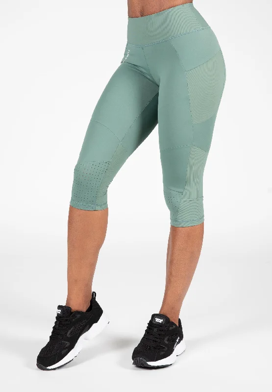 Women's Casual Clothing For Lounging Monroe Cropped Leggings - Green