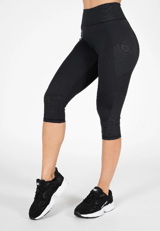 Women's Vintage-Inspired Clothing Monroe Cropped Leggings - Black