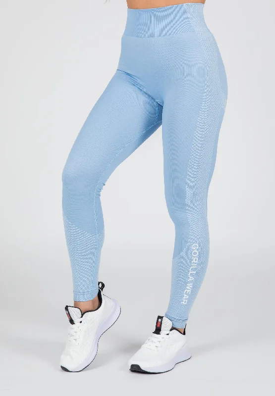 Women's Cozy Winter Attire Selah Seamless Leggings - Light Blue